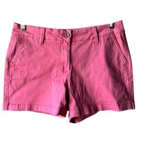 Land 'N Sea Chino Shorts Women's size 6 Pink Faded Design Stretch Beach Cruise